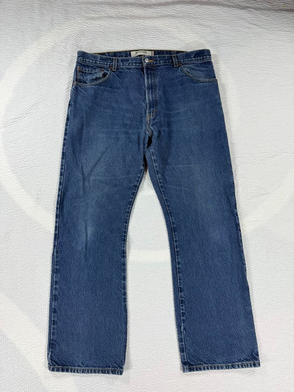 Levi 517 Jeans Mens 40x32 Blue Denim Bootcut Casual Cotton Pockets Light Wash